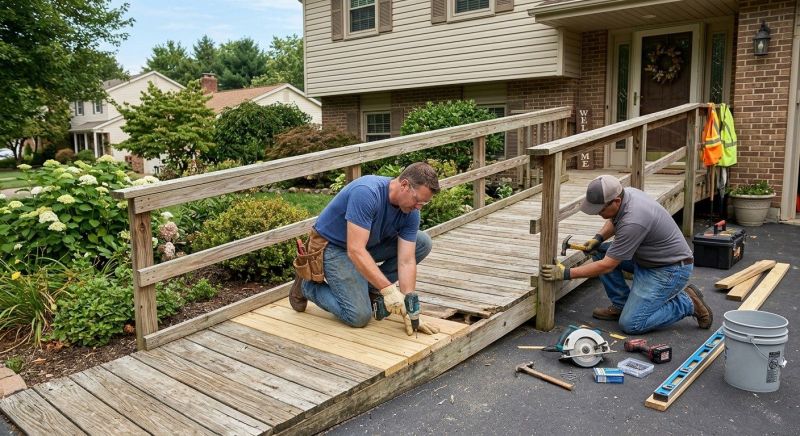 Wood Ramp Installation in Kansas City, KS